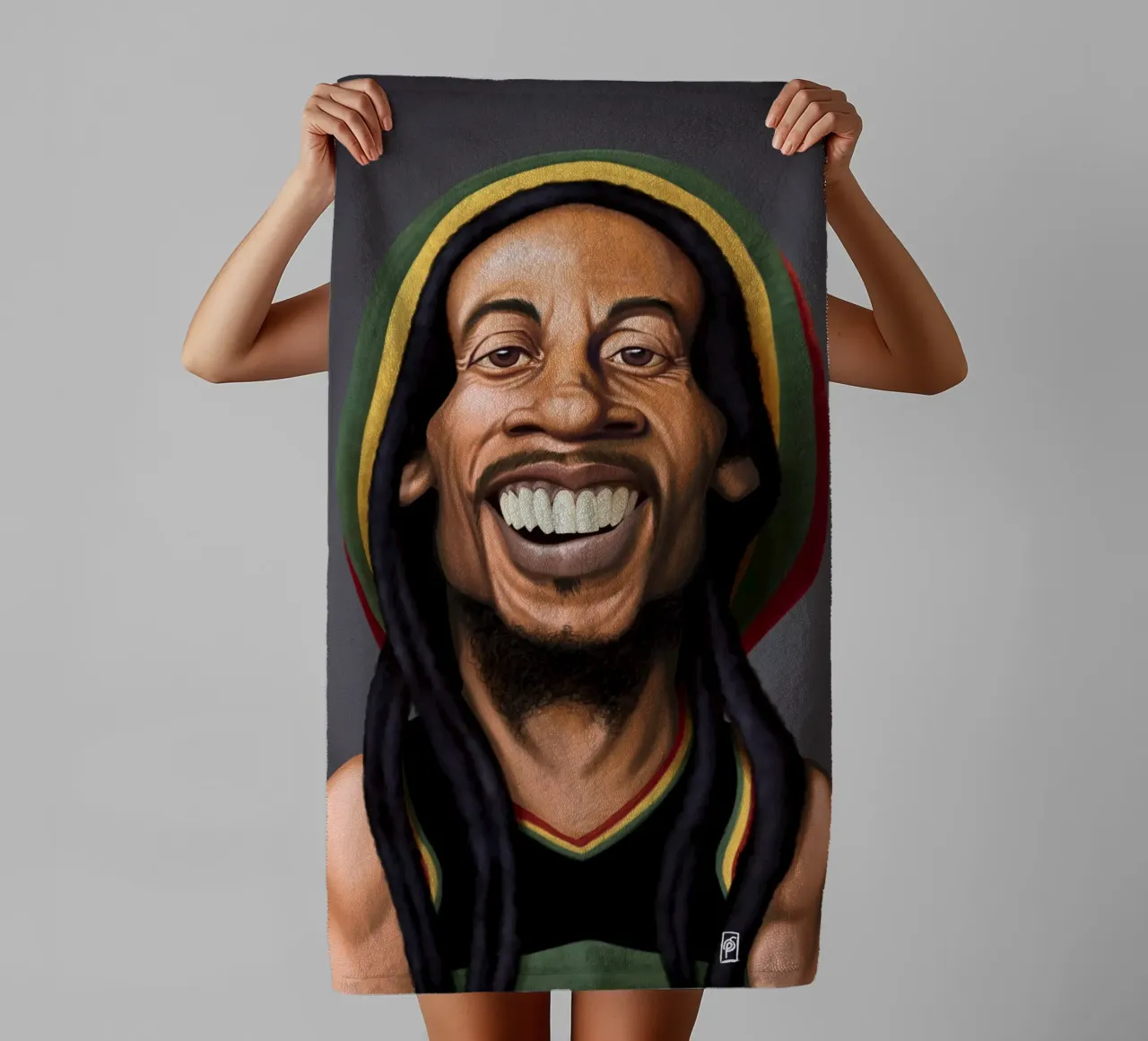 Bob Marley asciugamano da bagno da Rob Art | Illustration