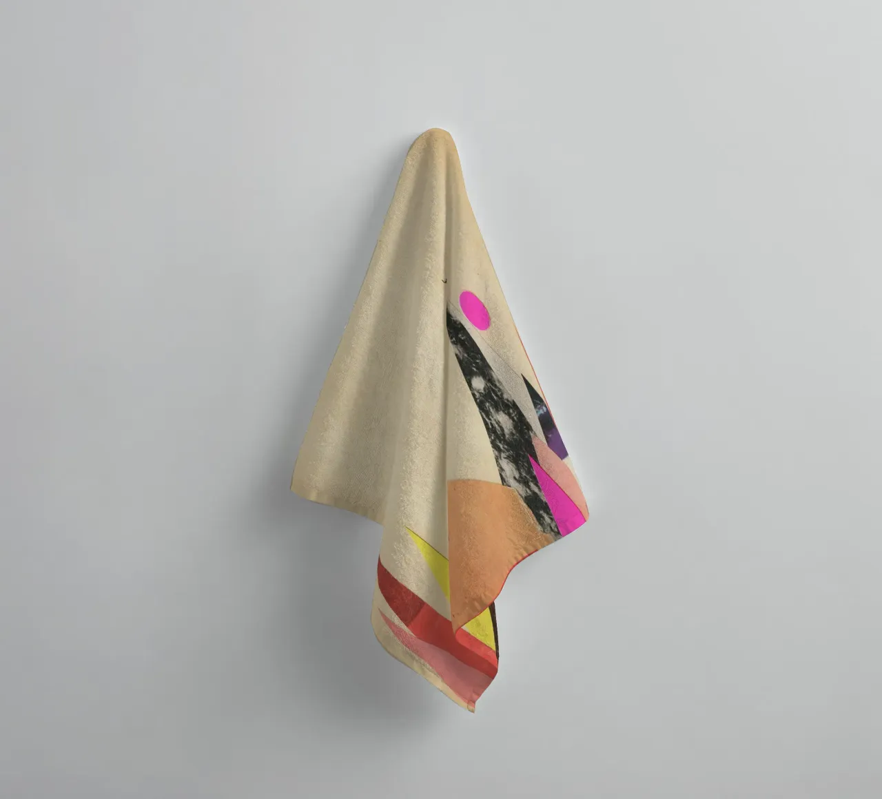 Paper Mountains 1 towel by Cassia Beck Collage