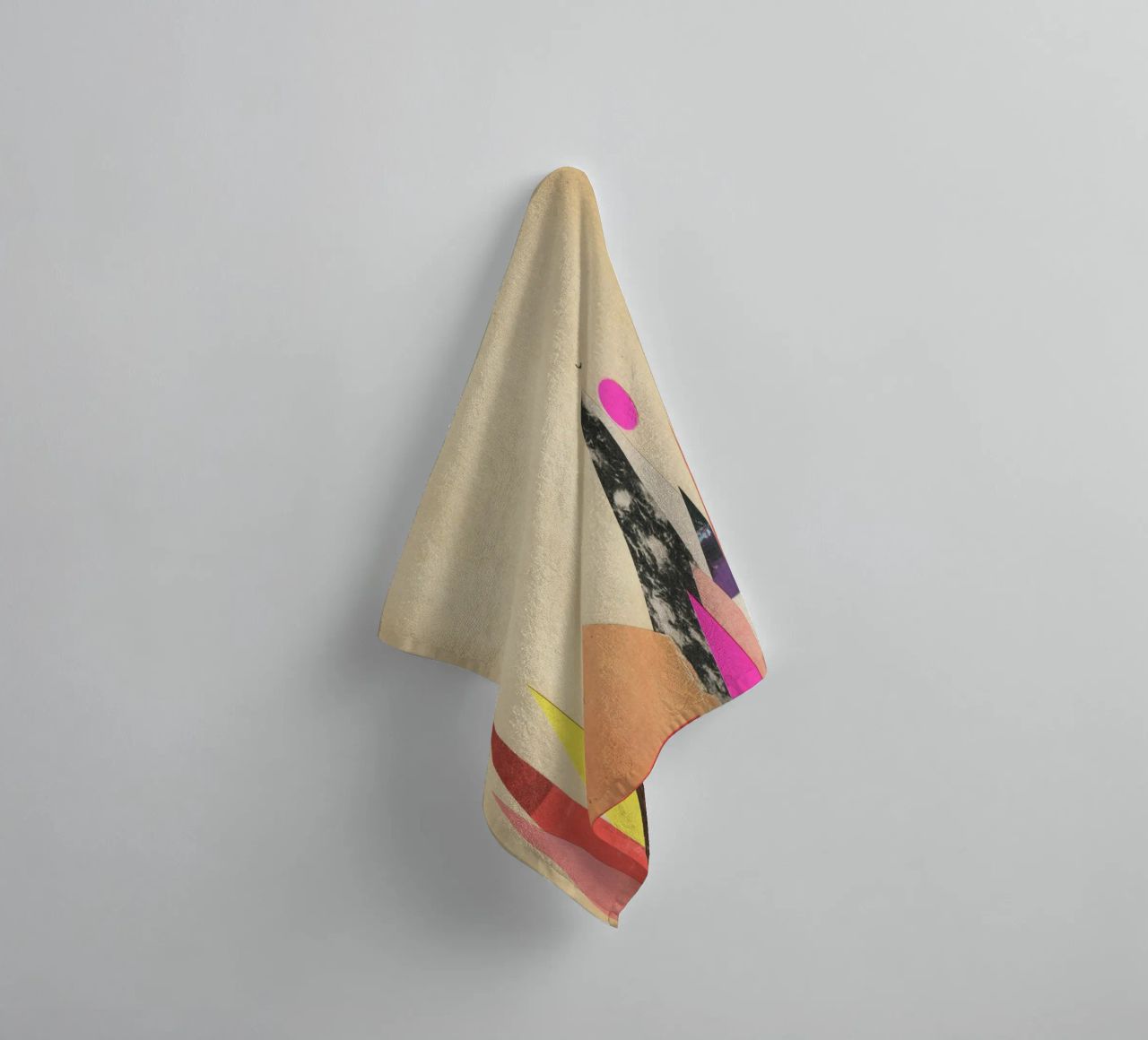 Paper Mountains 1 towel by Cassia Beck Collage