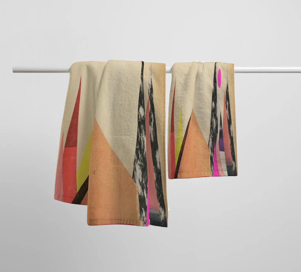 Paper Mountains 1 towel by Cassia Beck Collage