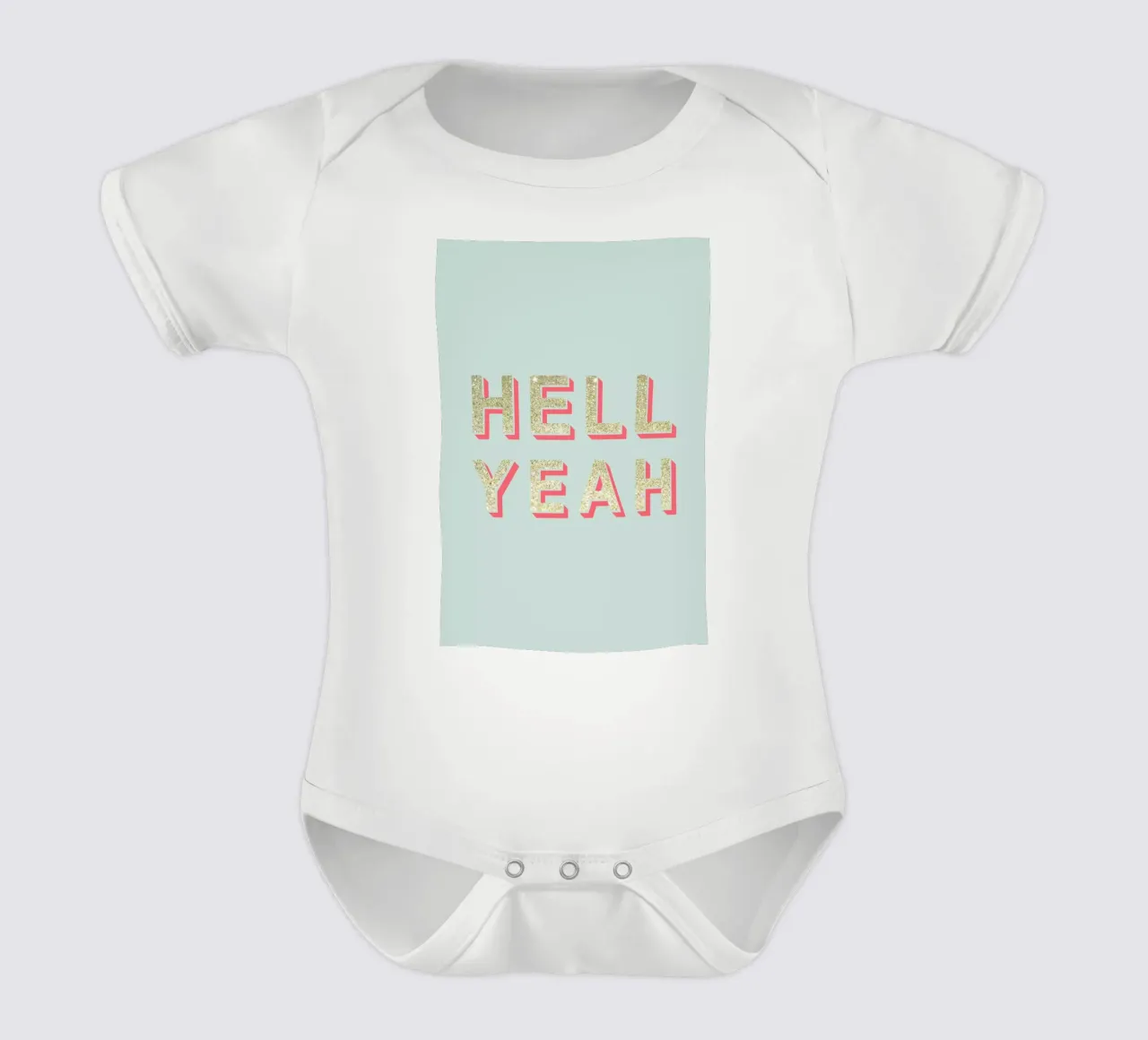 Hell Yeah Kurzarm Babybody von Kind of Style