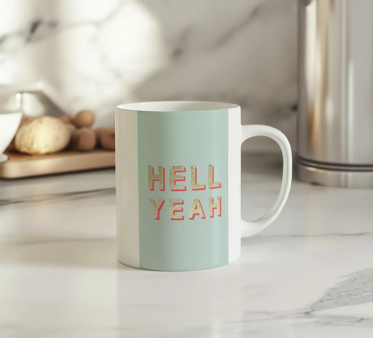 Hell Yeah Keramik Tasse von Kind of Style