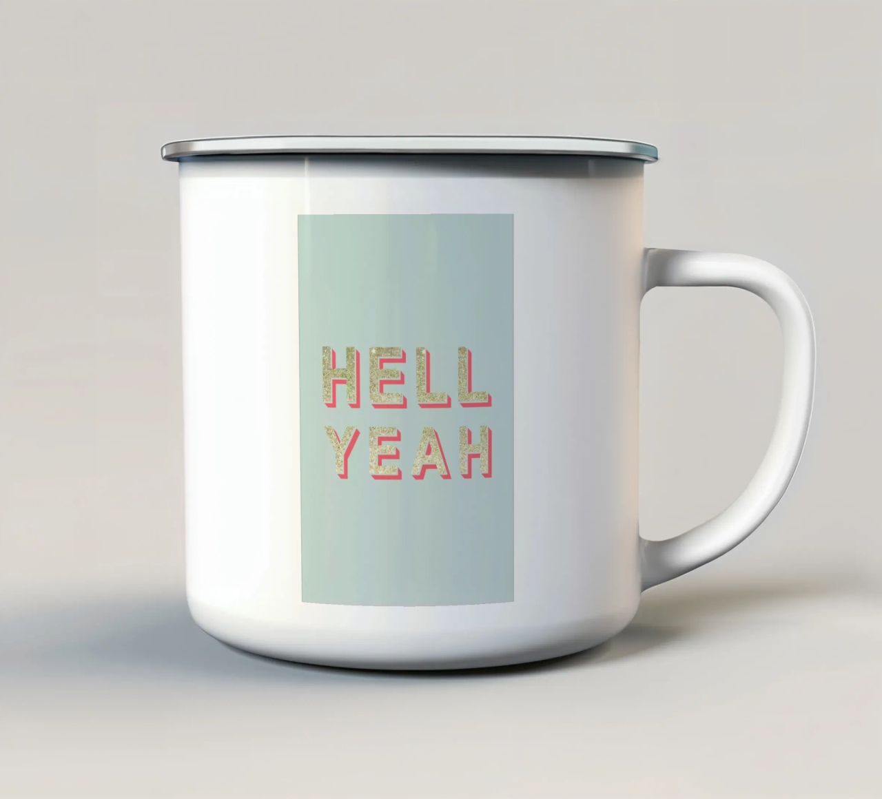 Hell Yeah tazza in smalto da Kind of Style