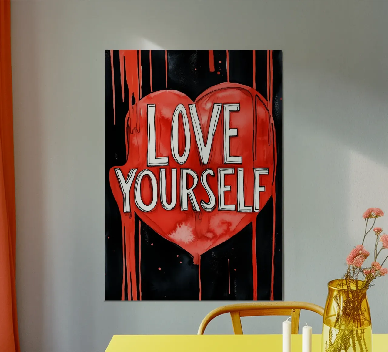 Love yourself poster text art poster by Justyna Jaszke JBJart