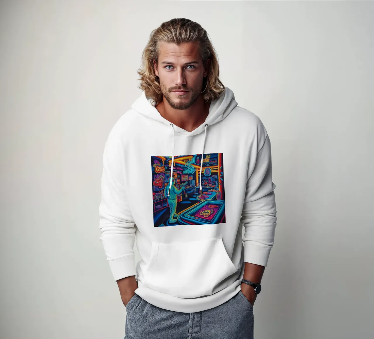 Game Over felpa con cappuccio da Motivate-Today