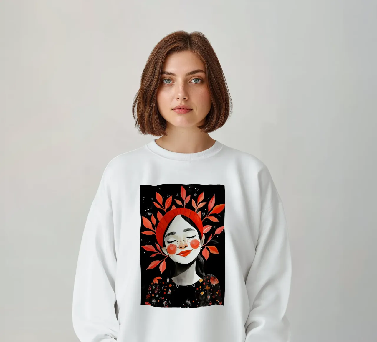Poster della ragazza delle vibrazioni positive felpa da Justyna Jaszke JBJart