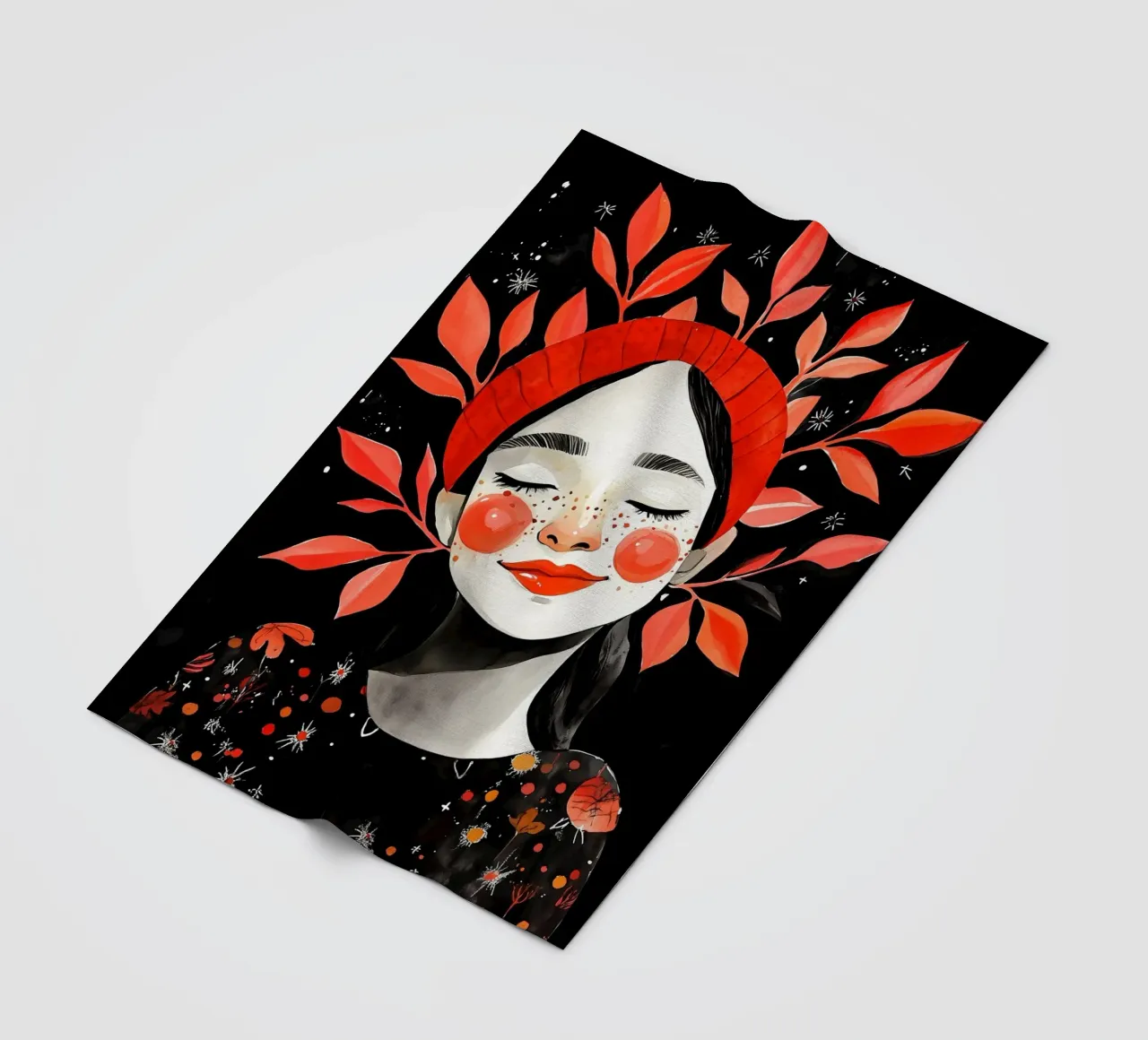 Poster della ragazza delle vibrazioni positive coperta in pile da Justyna Jaszke JBJart