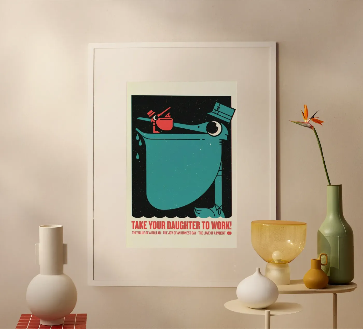 Pelican poster by Komboh