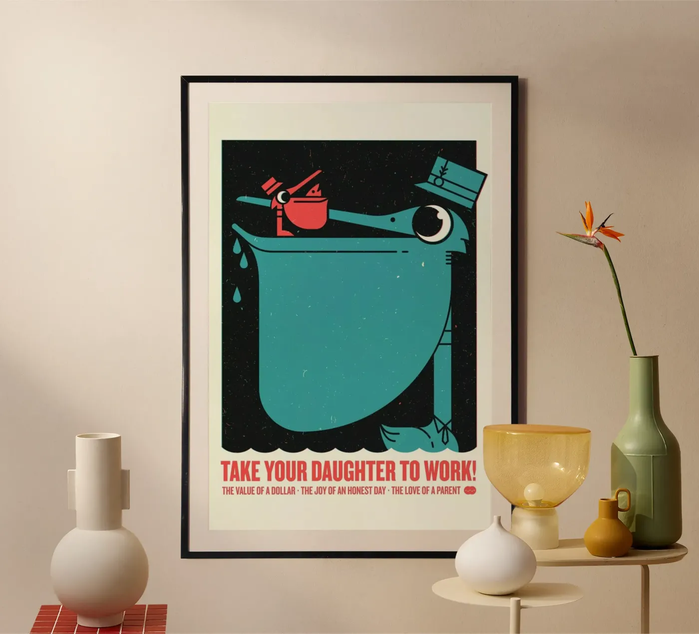 Pelican poster by Komboh