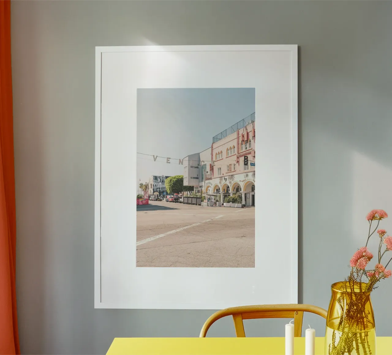 Los Angeles, USA I Insegna di Venezia all'alba poster da Julie Travel Photography