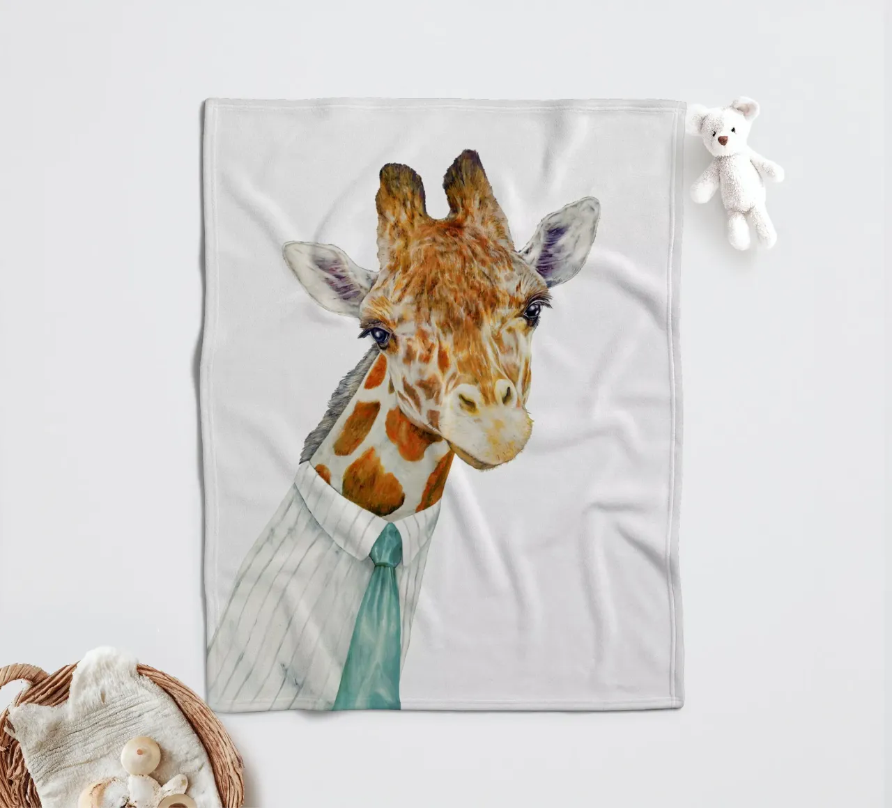 Herr Giraffe Fleecedecke von Animal Crew