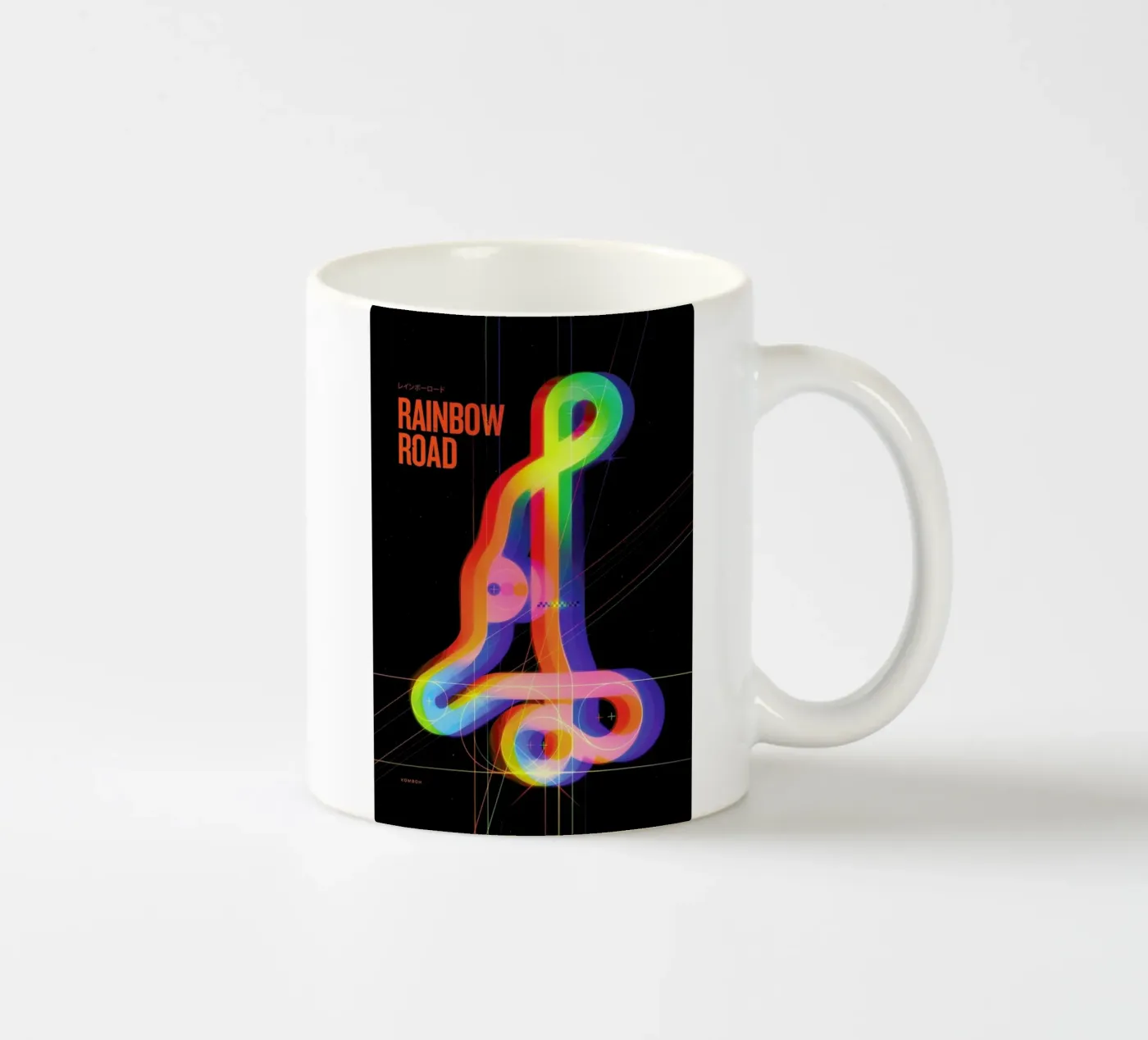 Rainbow Road ceramic mug by Komboh
