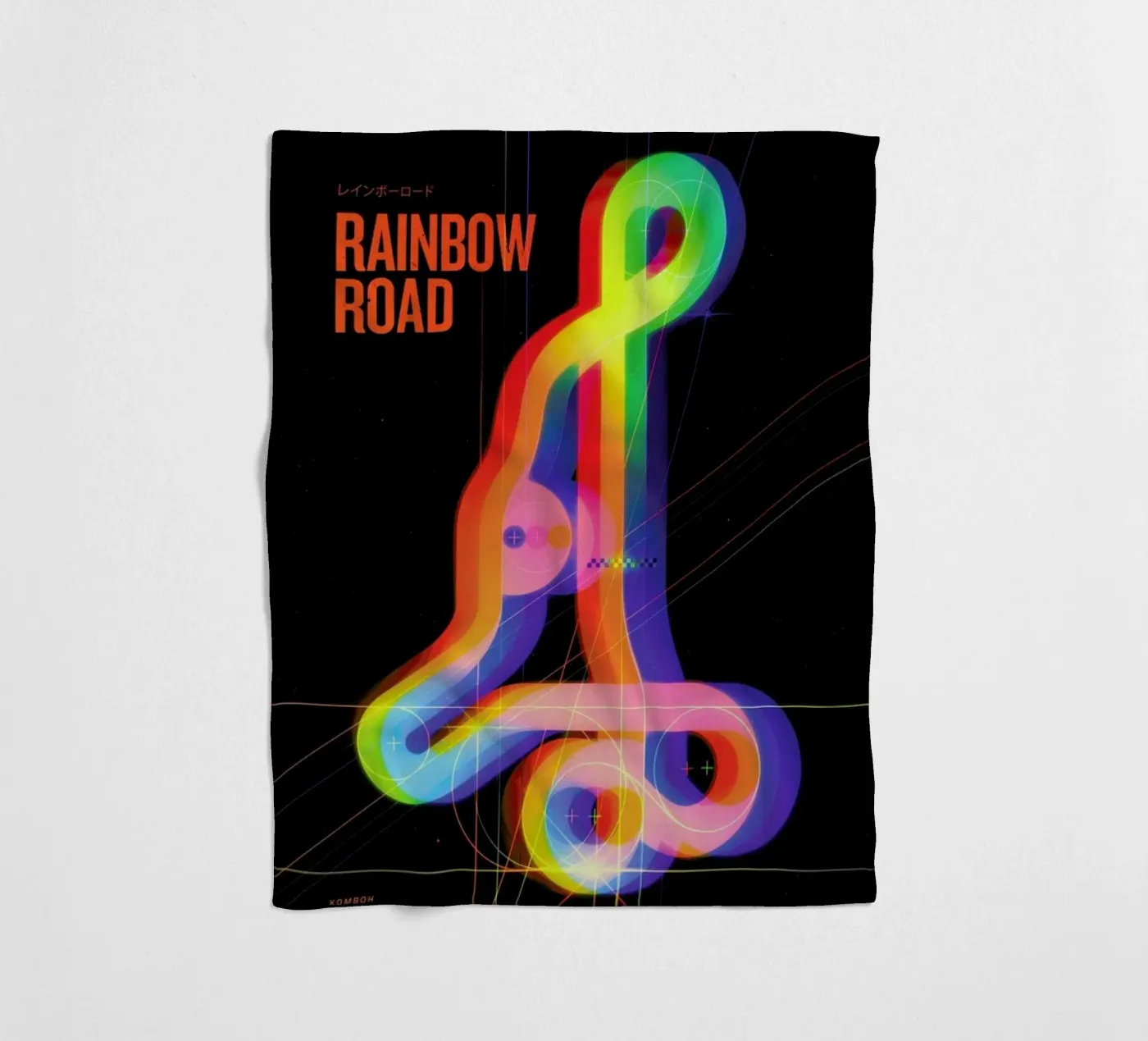 Rainbow Road fleecedeken van Komboh