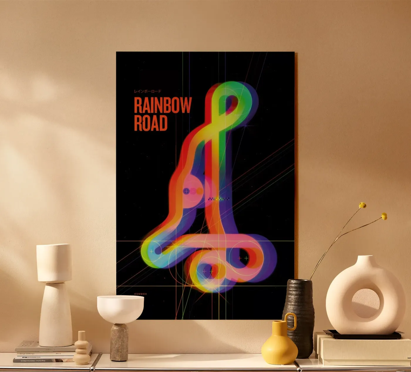 Rainbow Road plexiglas de Komboh