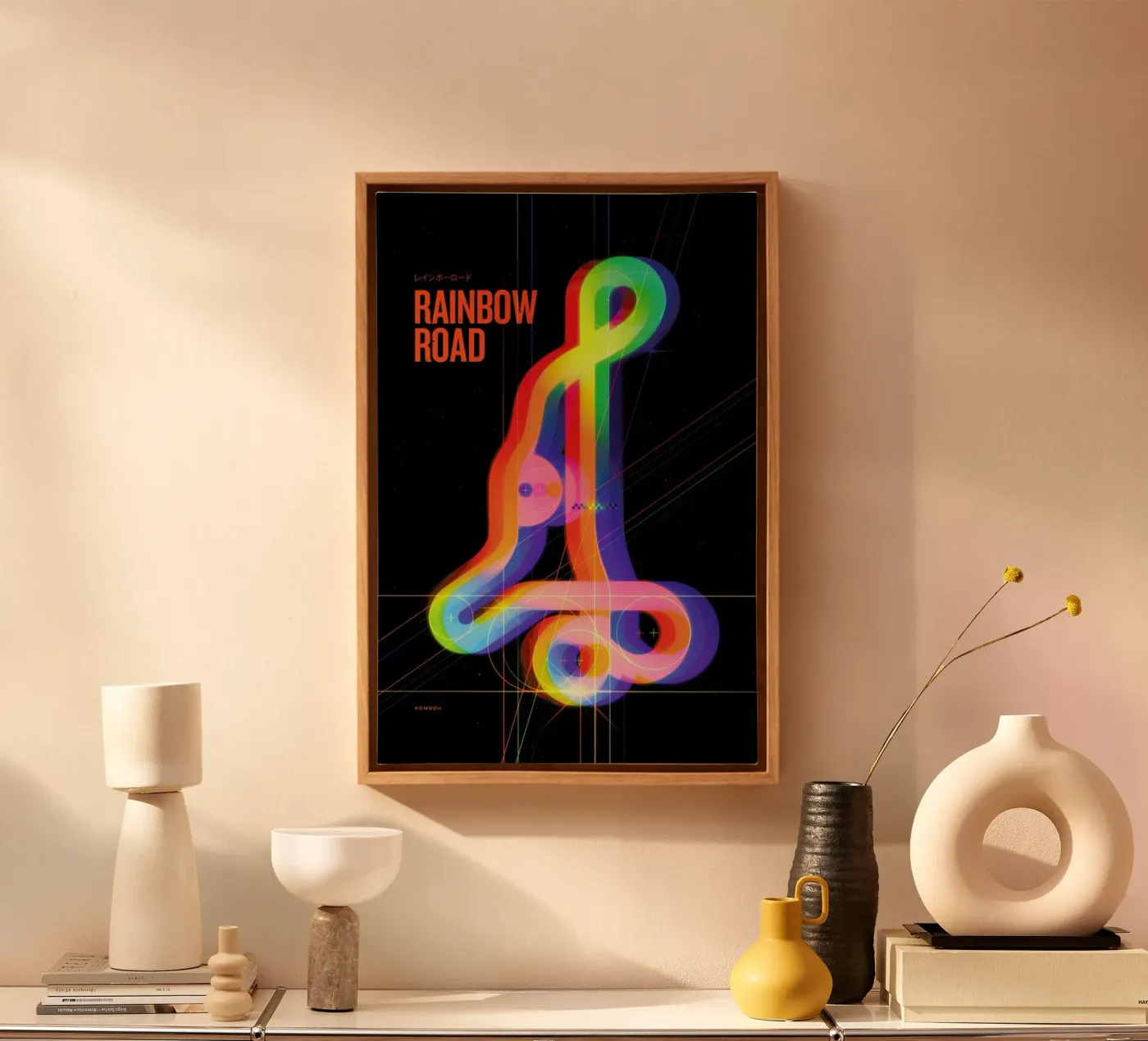 Rainbow Road canvas by Komboh