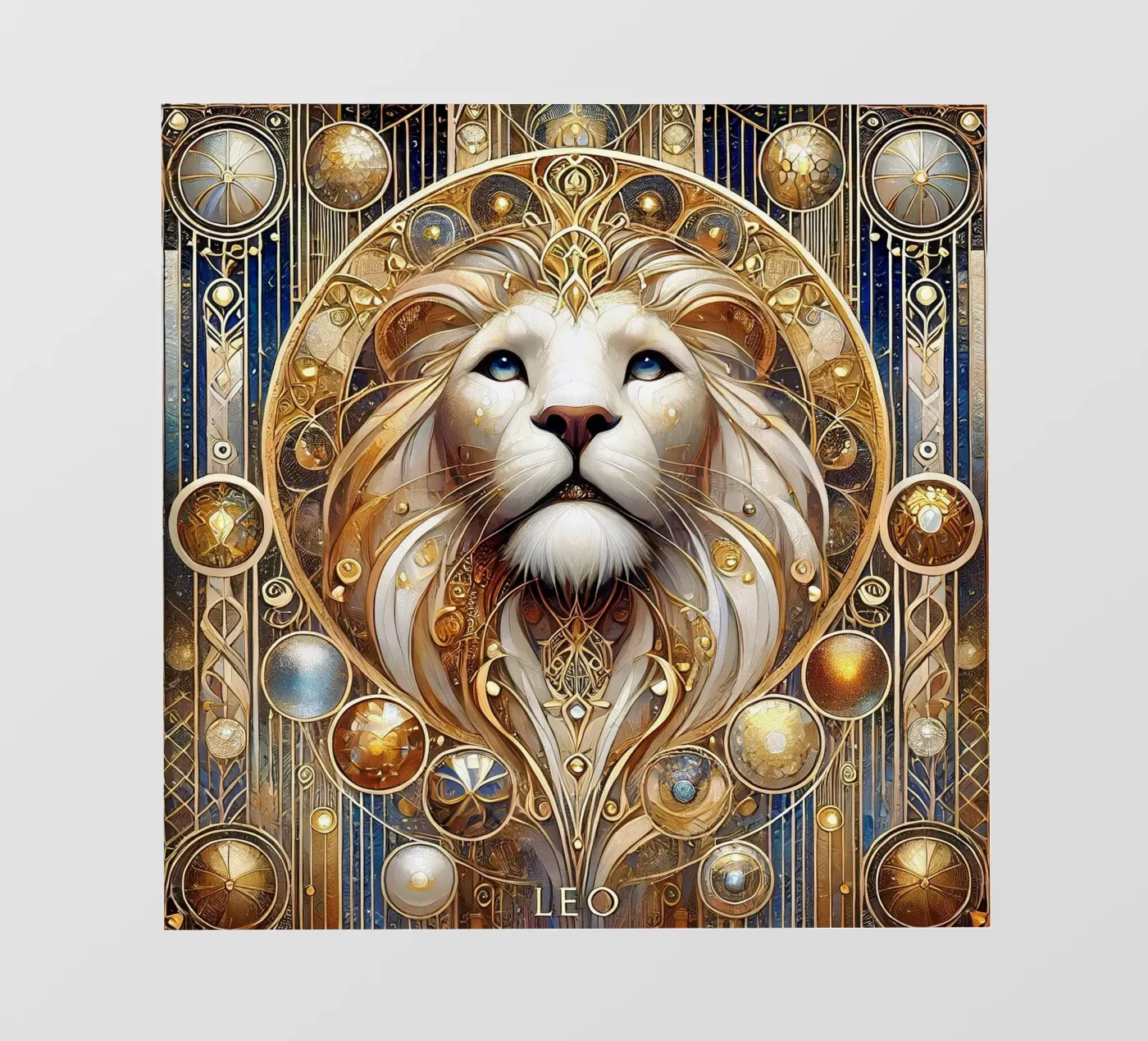 Sternzeichen Löwe fotobehang van Art-Nouveau-Dsg