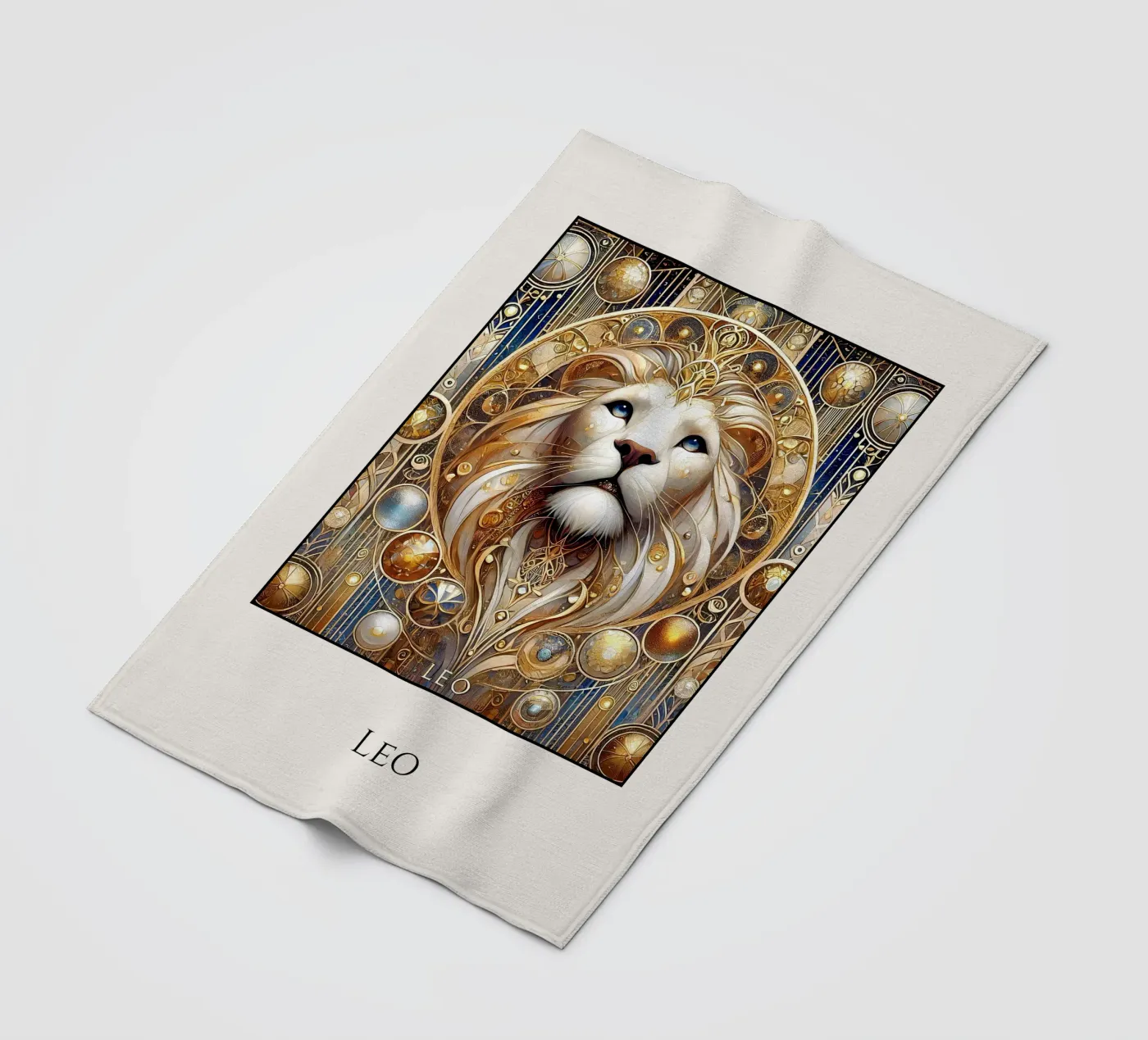 Sternzeichen Löwe fleecedeken van Art-Nouveau-Dsg