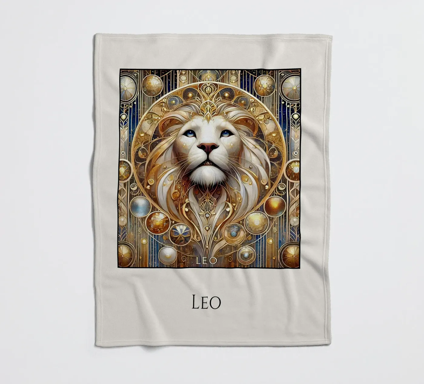 Sternzeichen Löwe fleecedeken van Art-Nouveau-Dsg