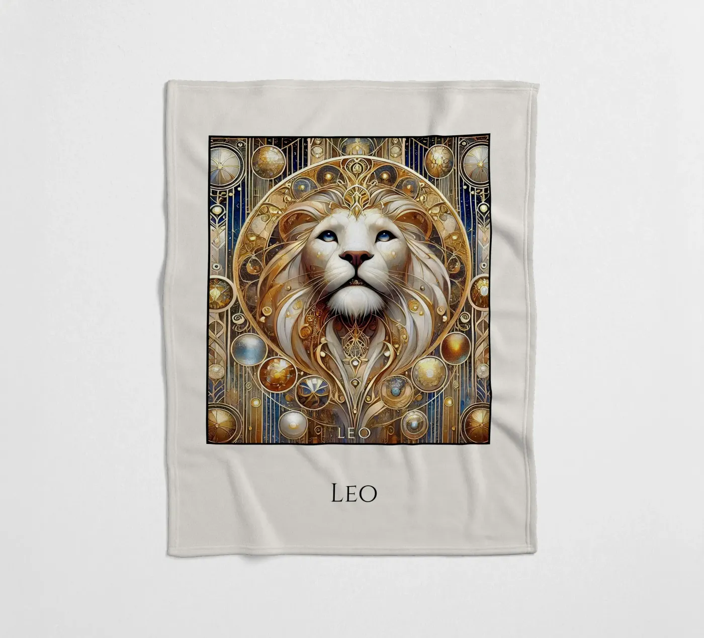 Sternzeichen Löwe fleecedeken van Art-Nouveau-Dsg