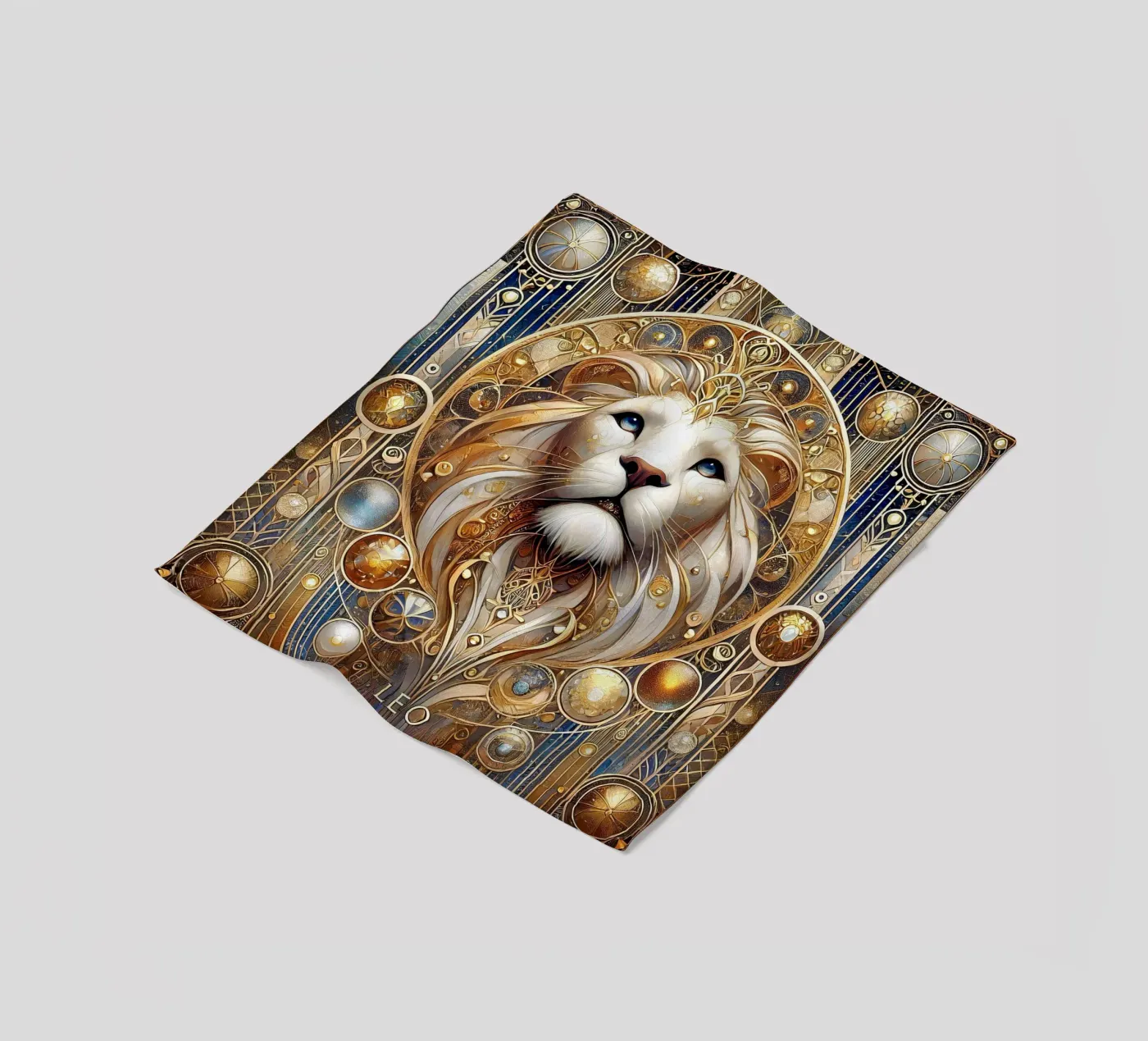 Sternzeichen Löwe fleecedeken van Art-Nouveau-Dsg