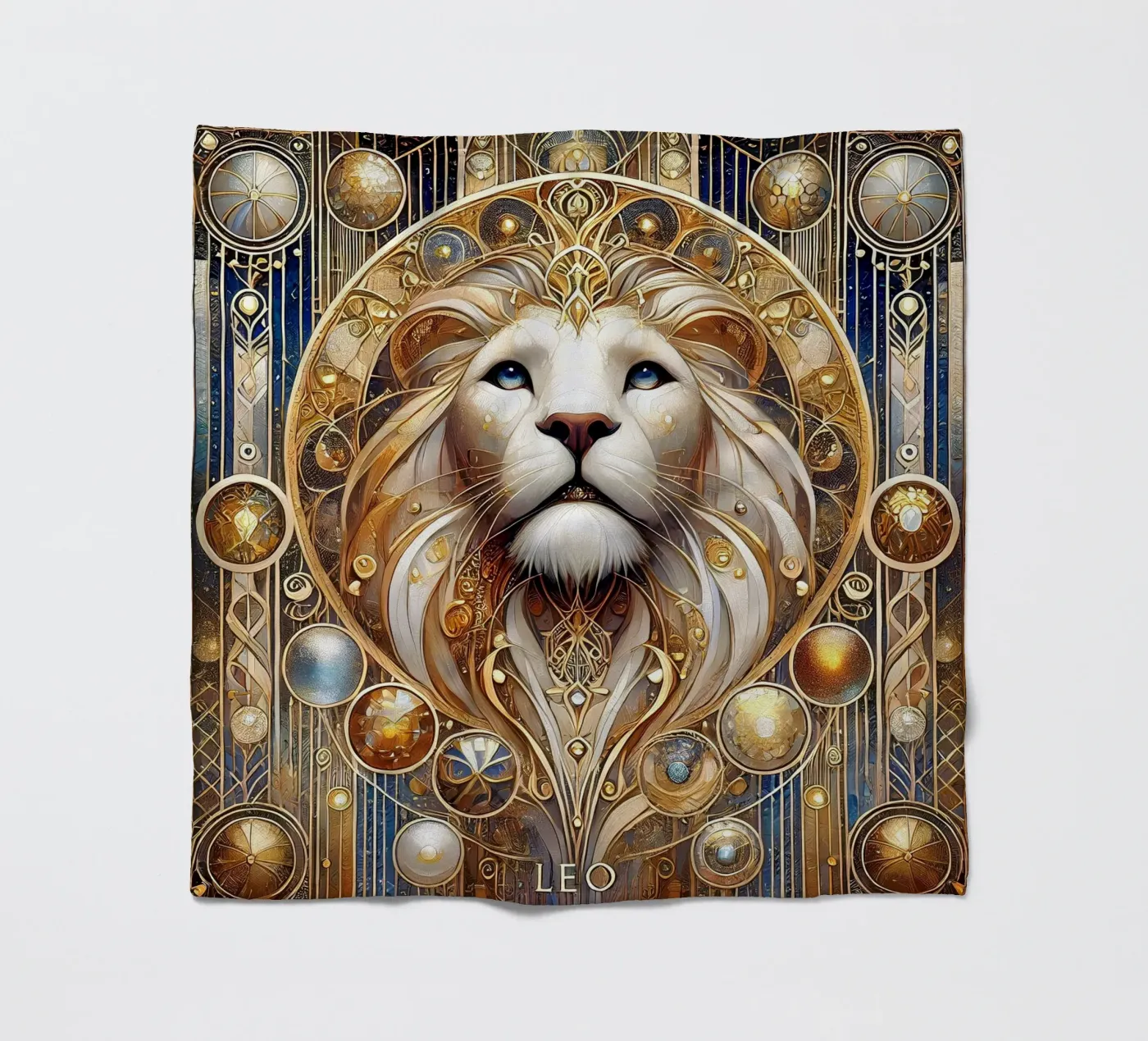 Sternzeichen Löwe fleecedeken van Art-Nouveau-Dsg