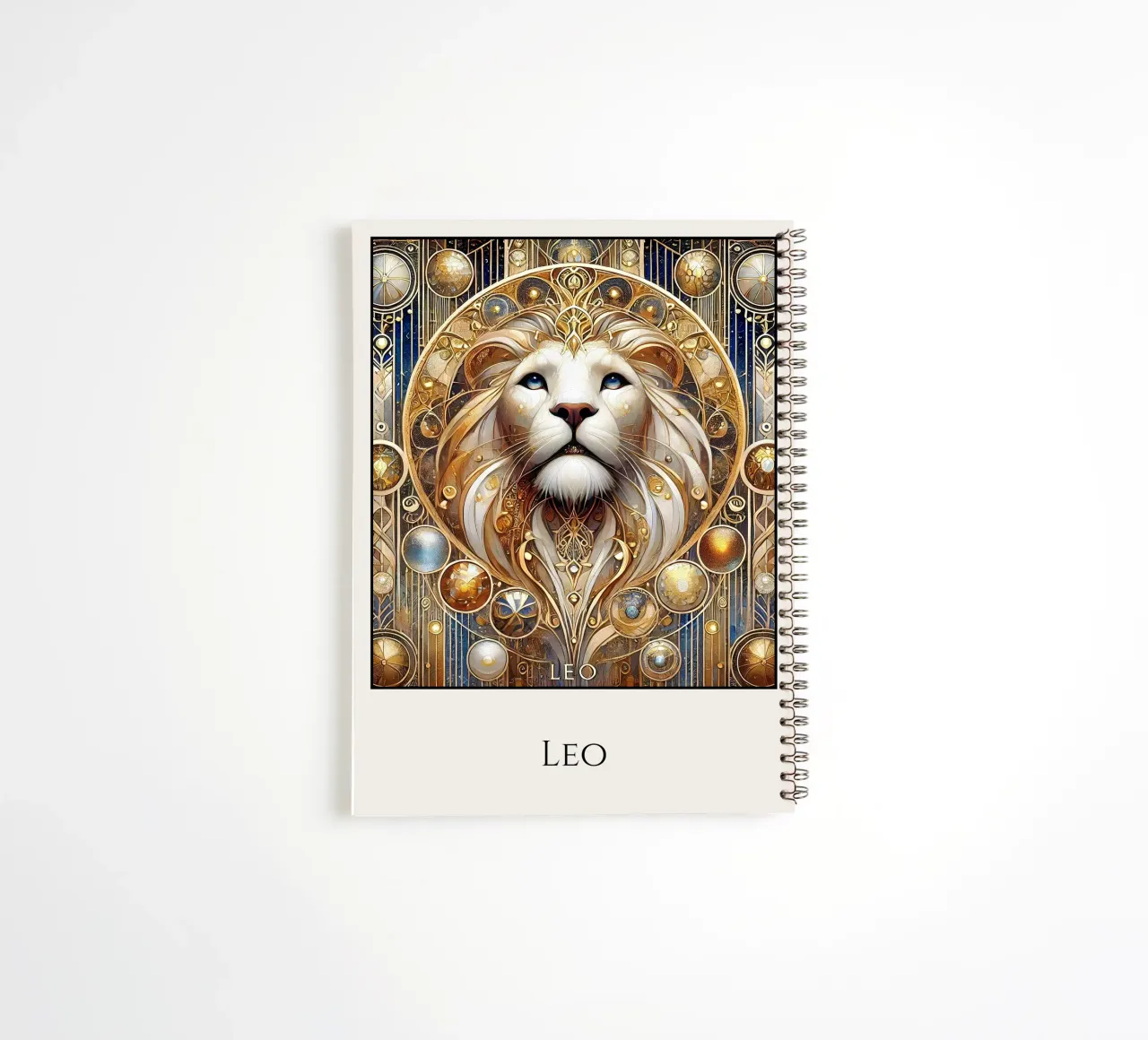 Sternzeichen Löwe carnet à spirale de Art-Nouveau-Dsg
