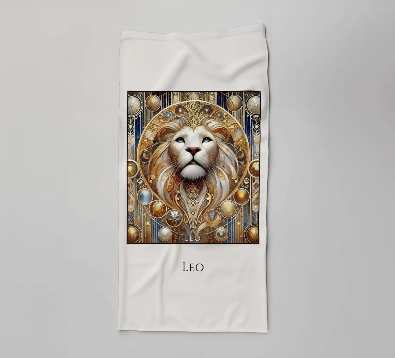 Sternzeichen Löwe Handtuch von Art-Nouveau-Dsg