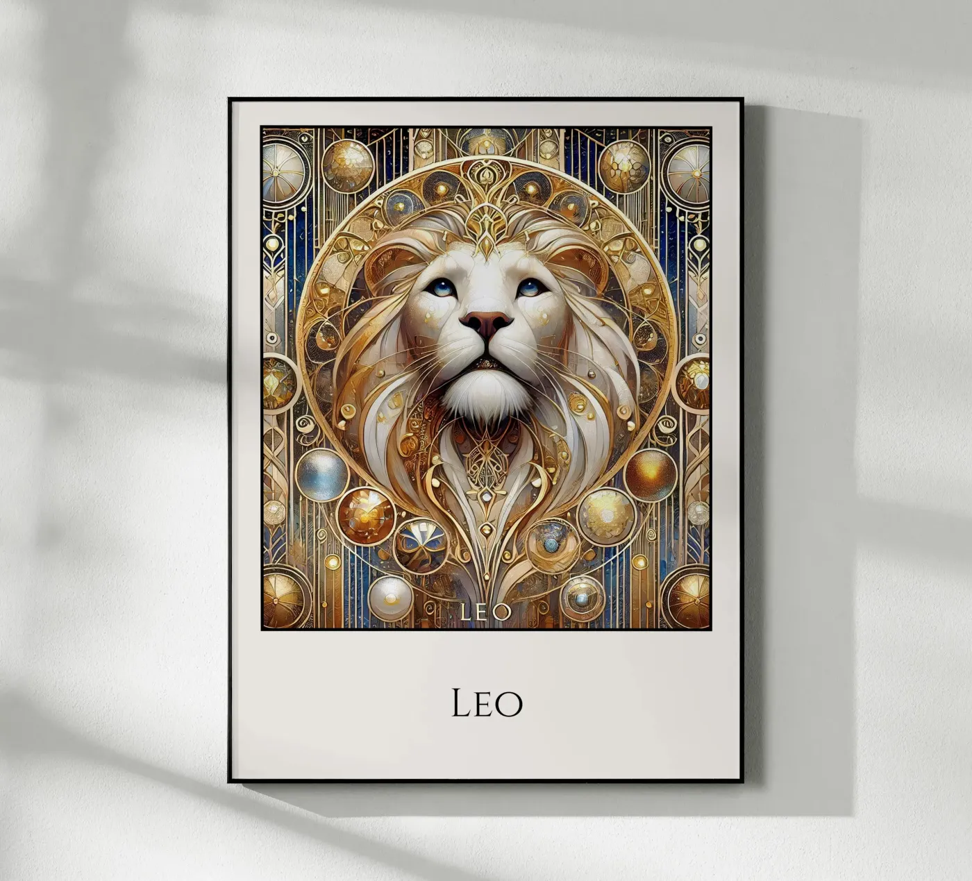 Sternzeichen Löwe plexiglass da Art-Nouveau-Dsg