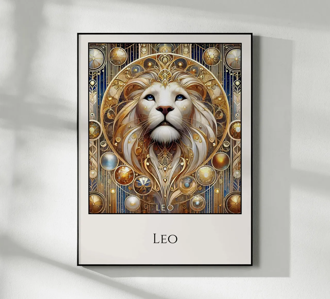 Sternzeichen Löwe plexiglass da Art-Nouveau-Dsg