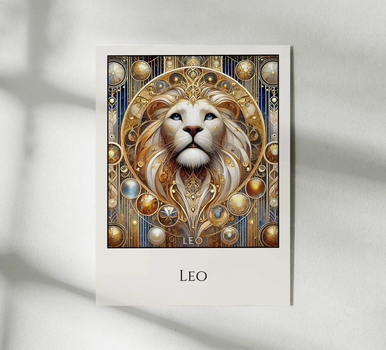 Sternzeichen Löwe plexiglass da Art-Nouveau-Dsg