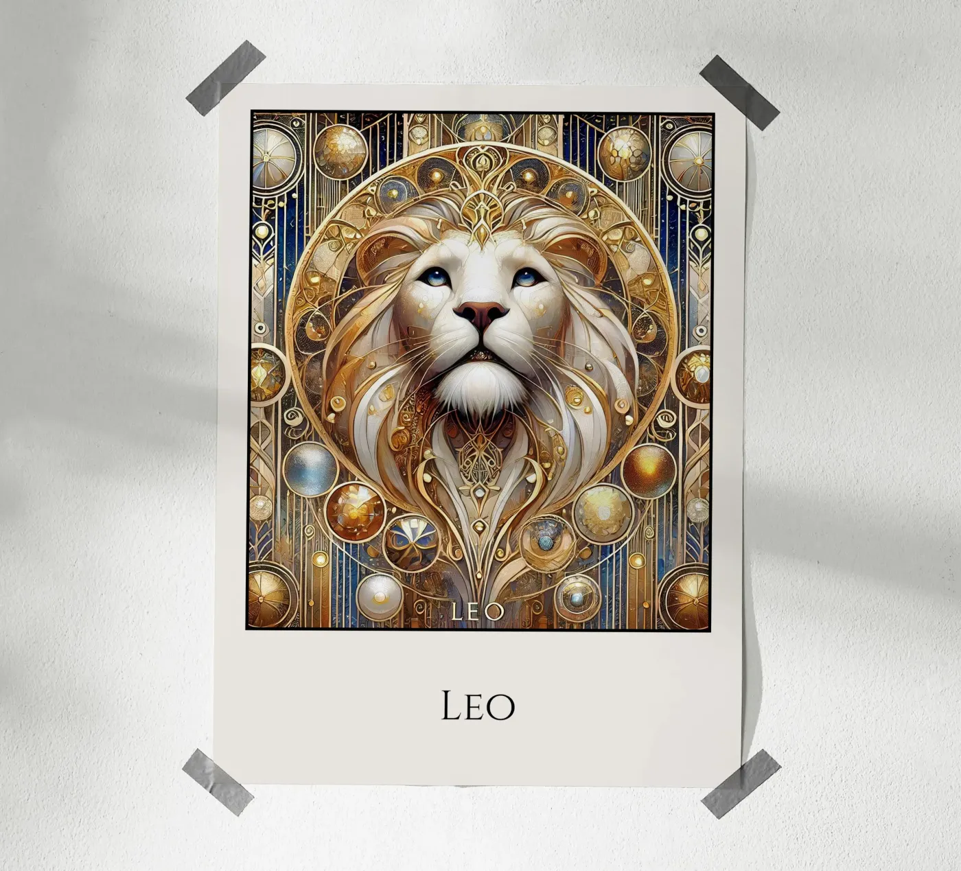 Sternzeichen Löwe poster da Art-Nouveau-Dsg