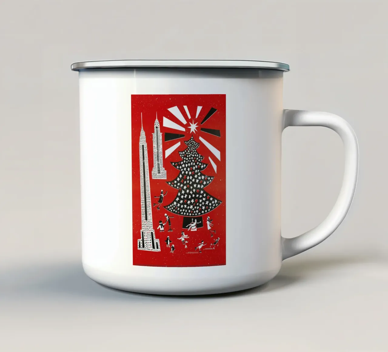 Christmas In New York tazza in smalto da Fox & Velvet