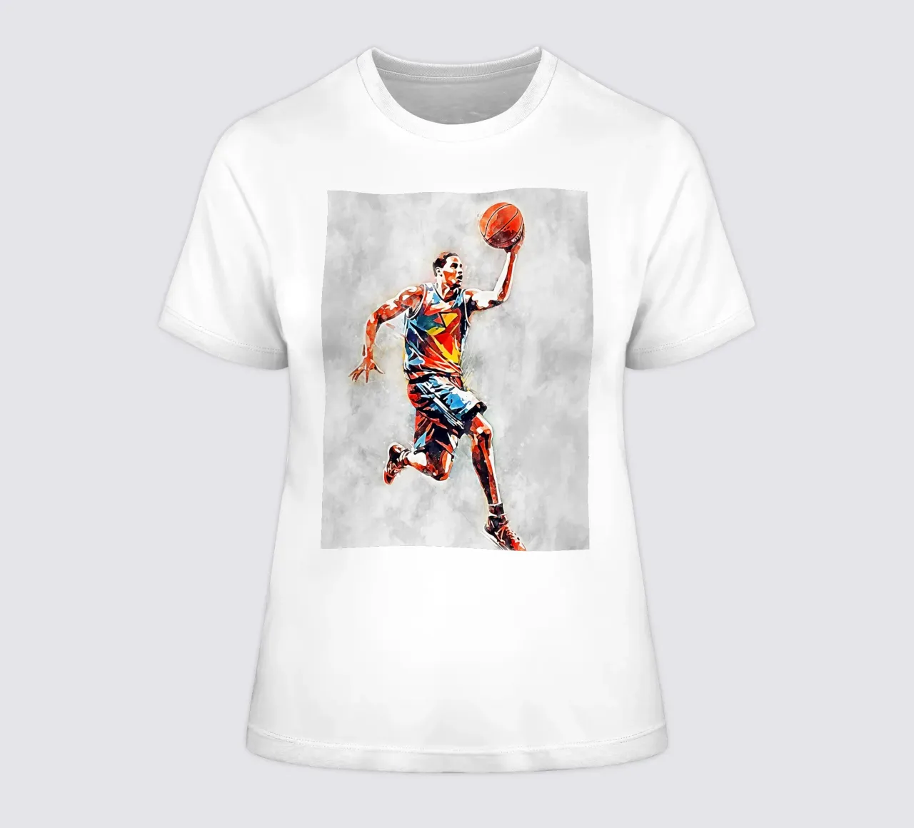 Basketball Color Gray A women's fitted t-shirt by Mateo