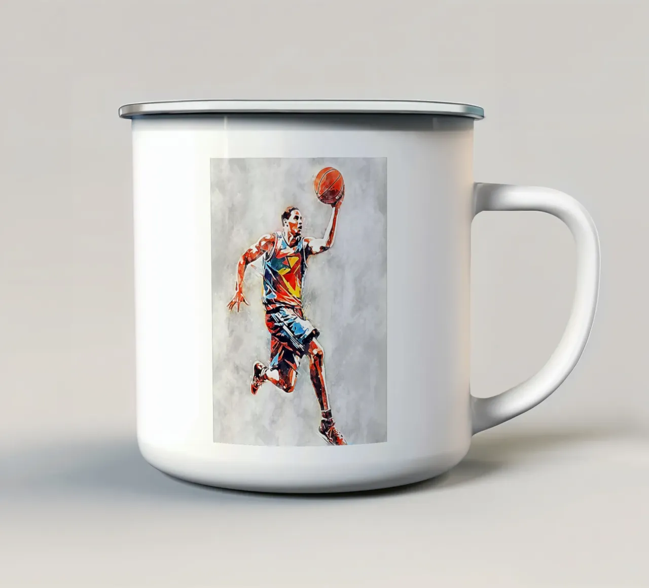 Basketball Color Gray A tazza in smalto da Mateo
