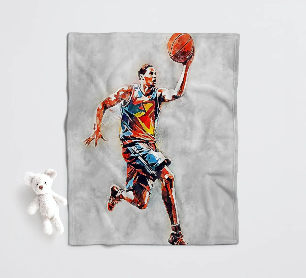 Basketball Color Gray A coperta in pile da Mateo