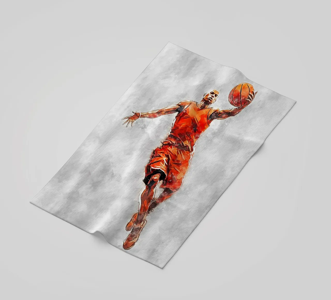 Basketball Color Gray B beach towel by Mateo