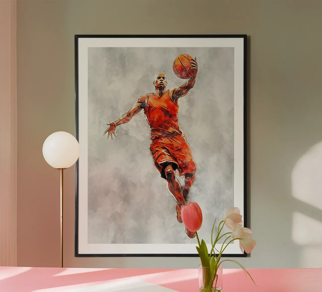 Basketball Color Gray B hahnemühle by Mateo