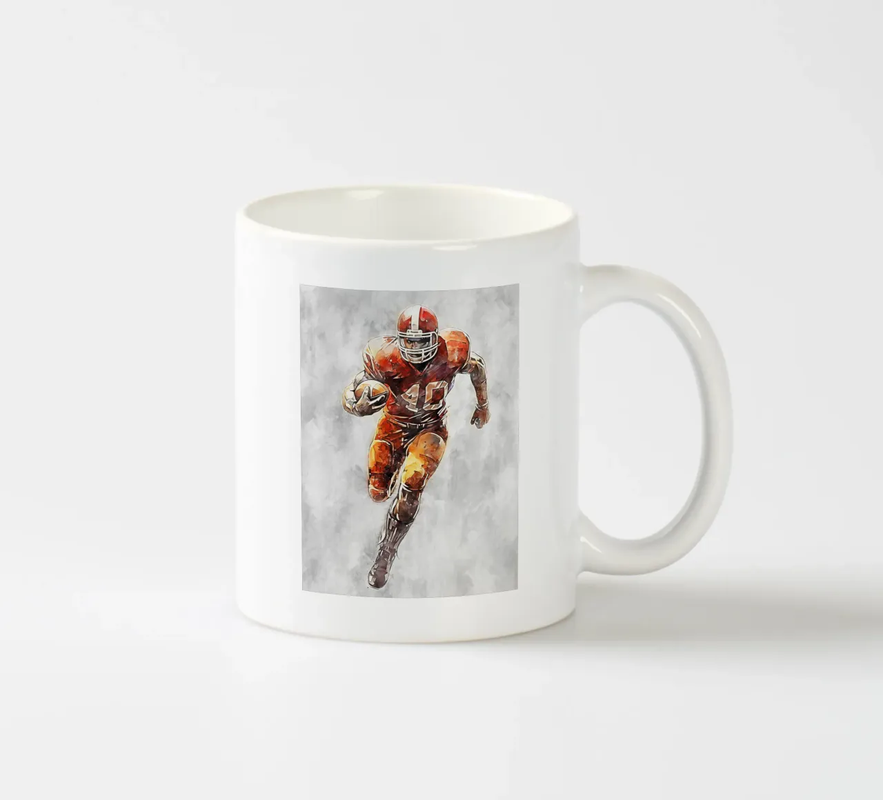 American Football Color Gray C tazza in ceramica da Mateo