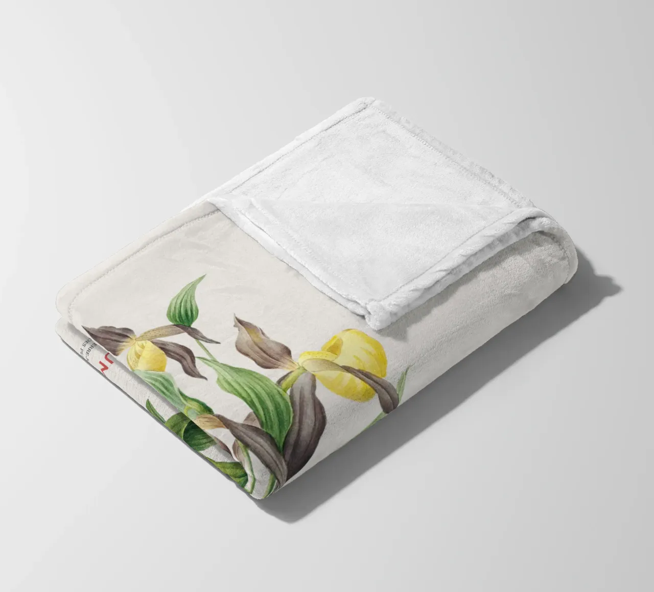 Scarpetta gialla o Cypripedium Parviflorum coperta in pile da Vintagrafica
