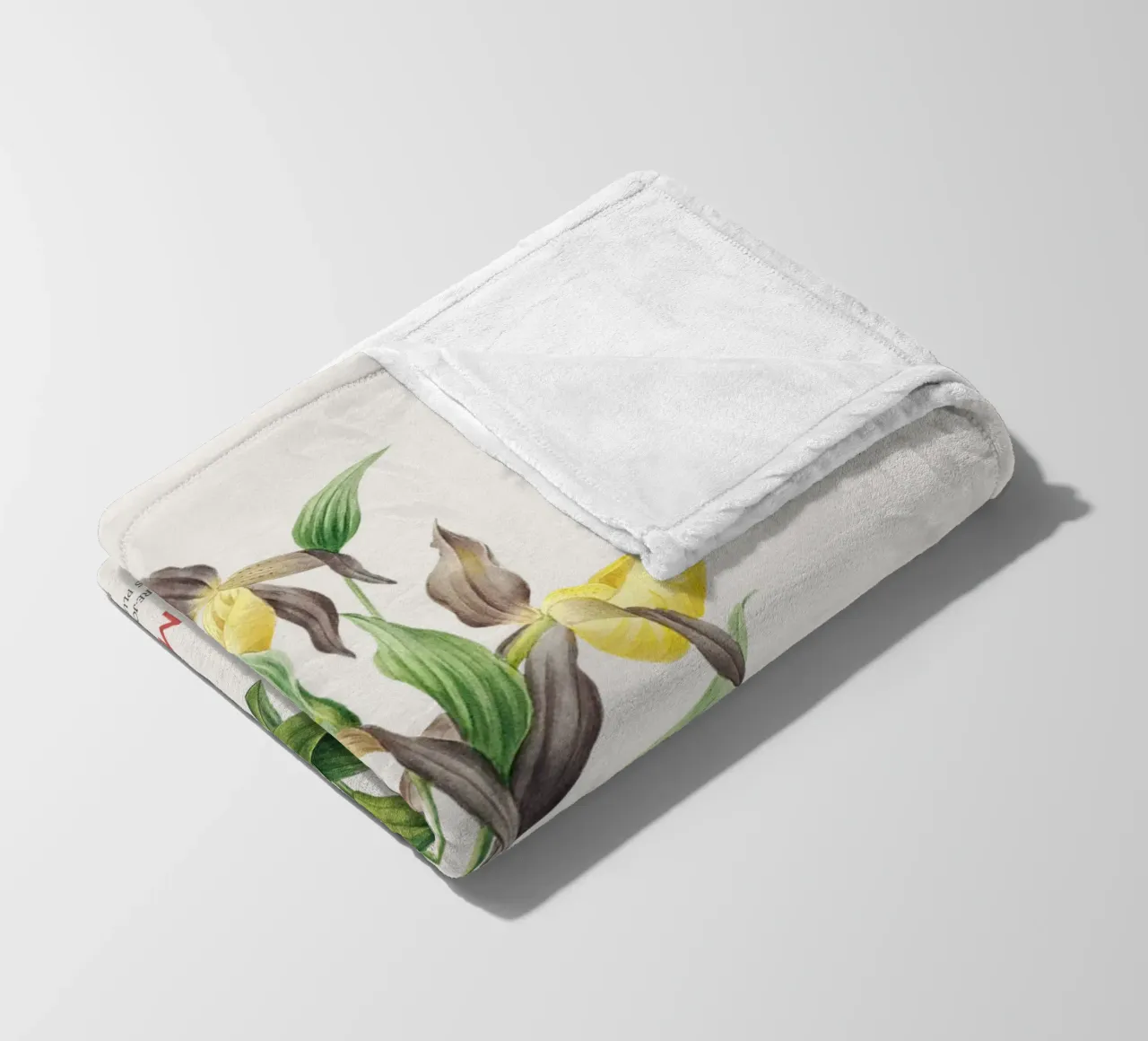 Scarpetta gialla o Cypripedium Parviflorum coperta in pile da Vintagrafica