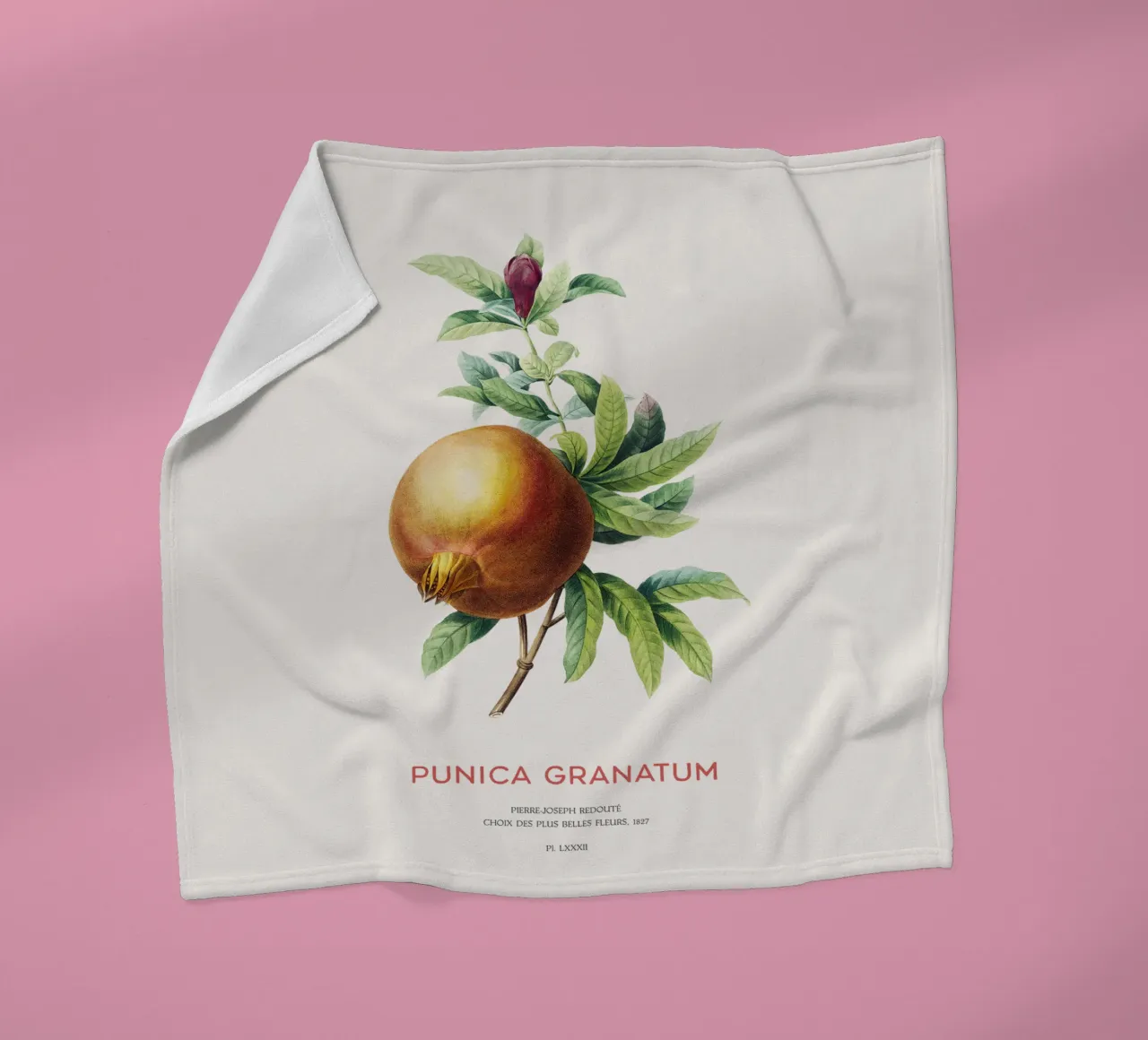 Granatapfel oder Punica Granatum Fleecedecke von Vintagrafica