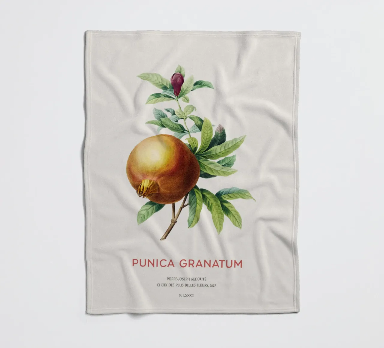 Granatapfel oder Punica Granatum Fleecedecke von Vintagrafica
