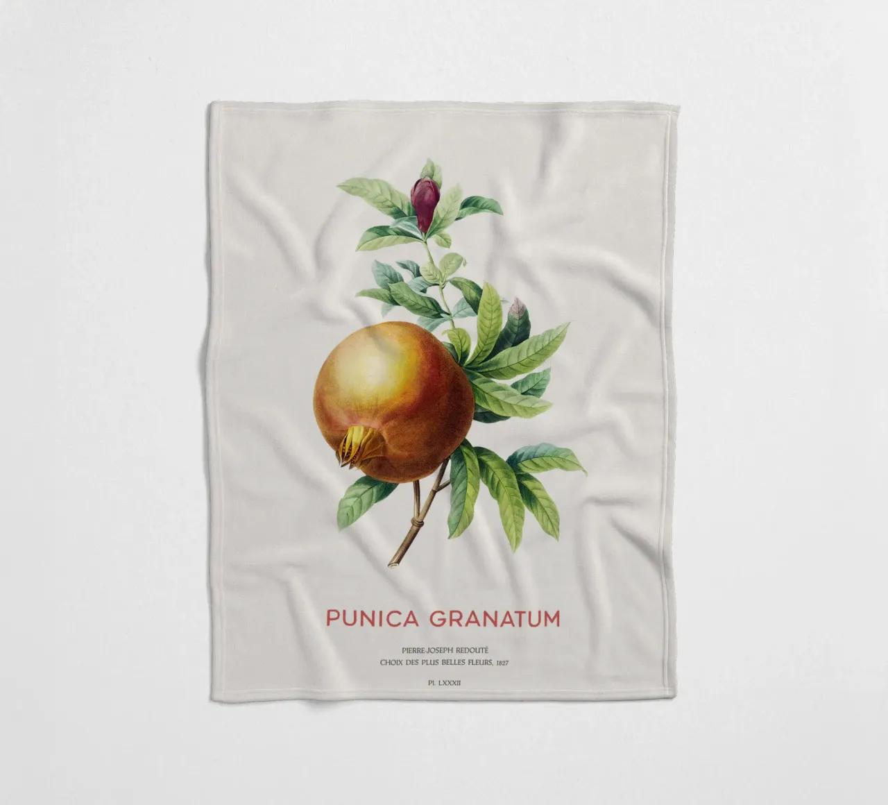 Granatapfel oder Punica Granatum Fleecedecke von Vintagrafica