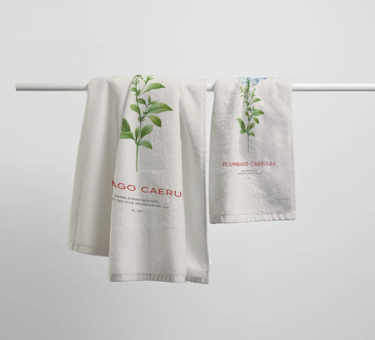 Bleiwurz oder Plumbago Caerulea Handtuch von Vintagrafica