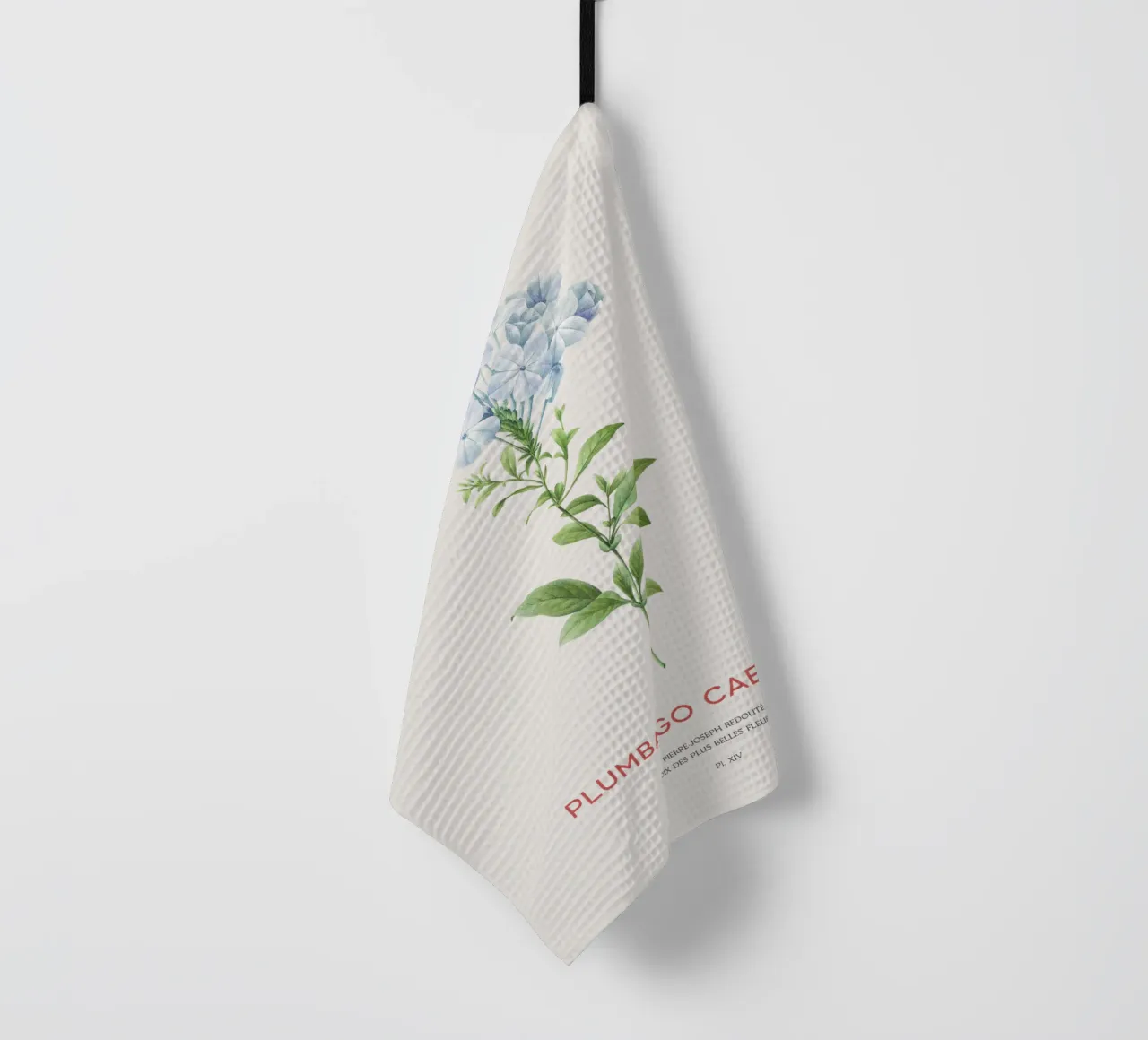 Bleiwurz oder Plumbago Caerulea Geschirrtuch von Vintagrafica
