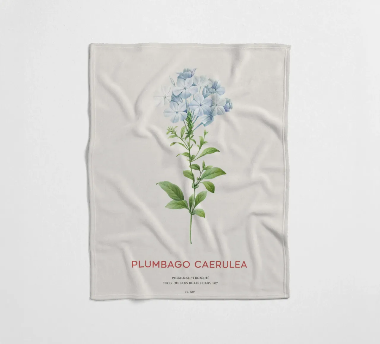 Bleiwurz oder Plumbago Caerulea Fleecedecke von Vintagrafica