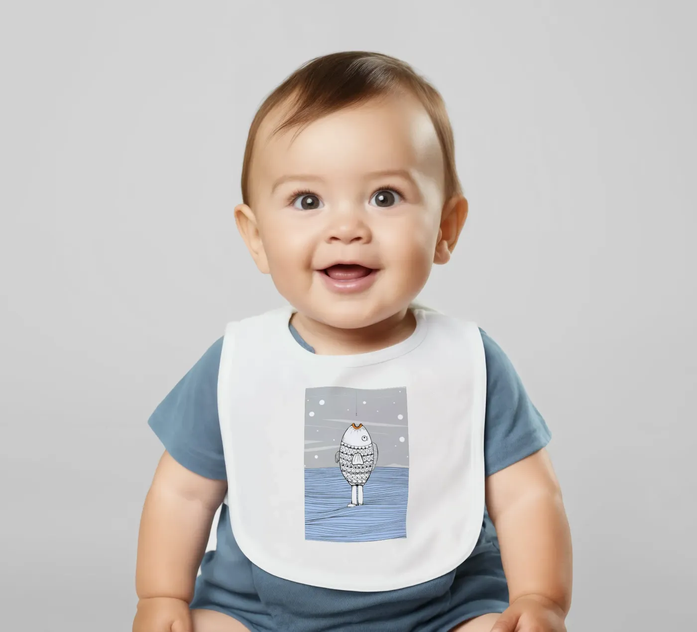 Catch The Fishman bavaglino da Waltraud Rieken