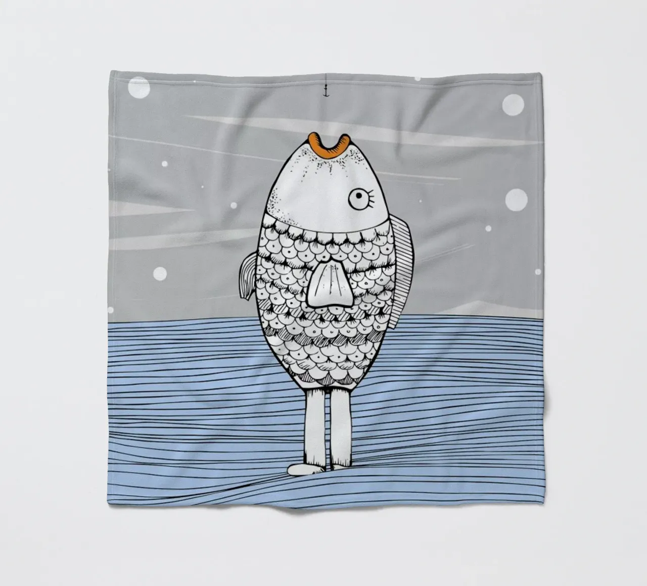 Catch The Fishman Fleecedecke von Waltraud Rieken