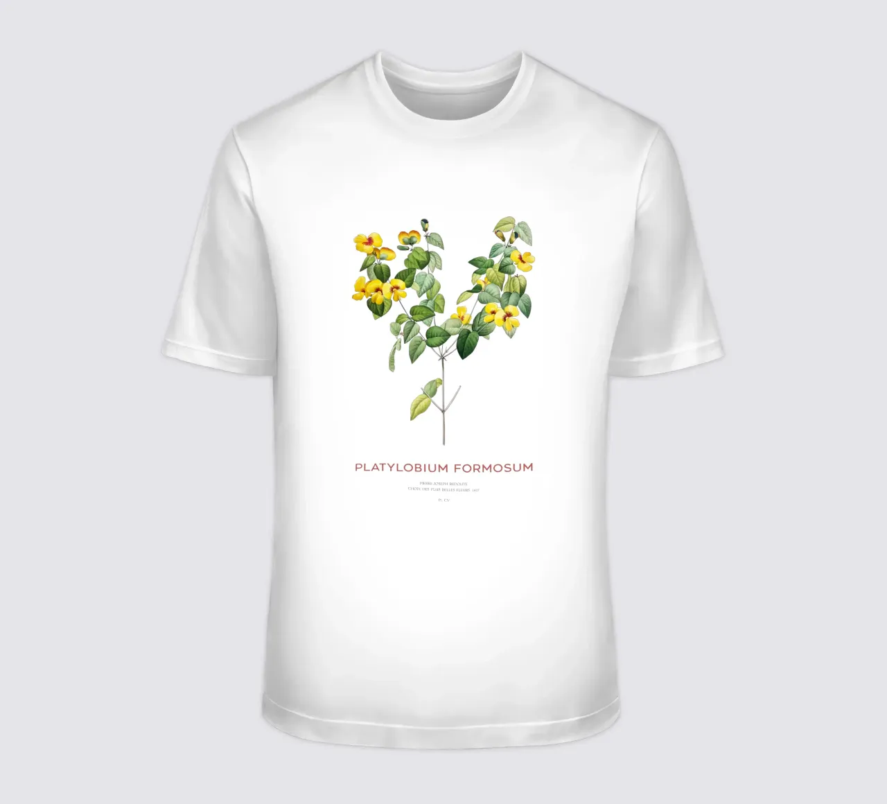 Hübsche flache Erbse oder Platylobium Formosum Pflanze T-Shirt von Vintagrafica