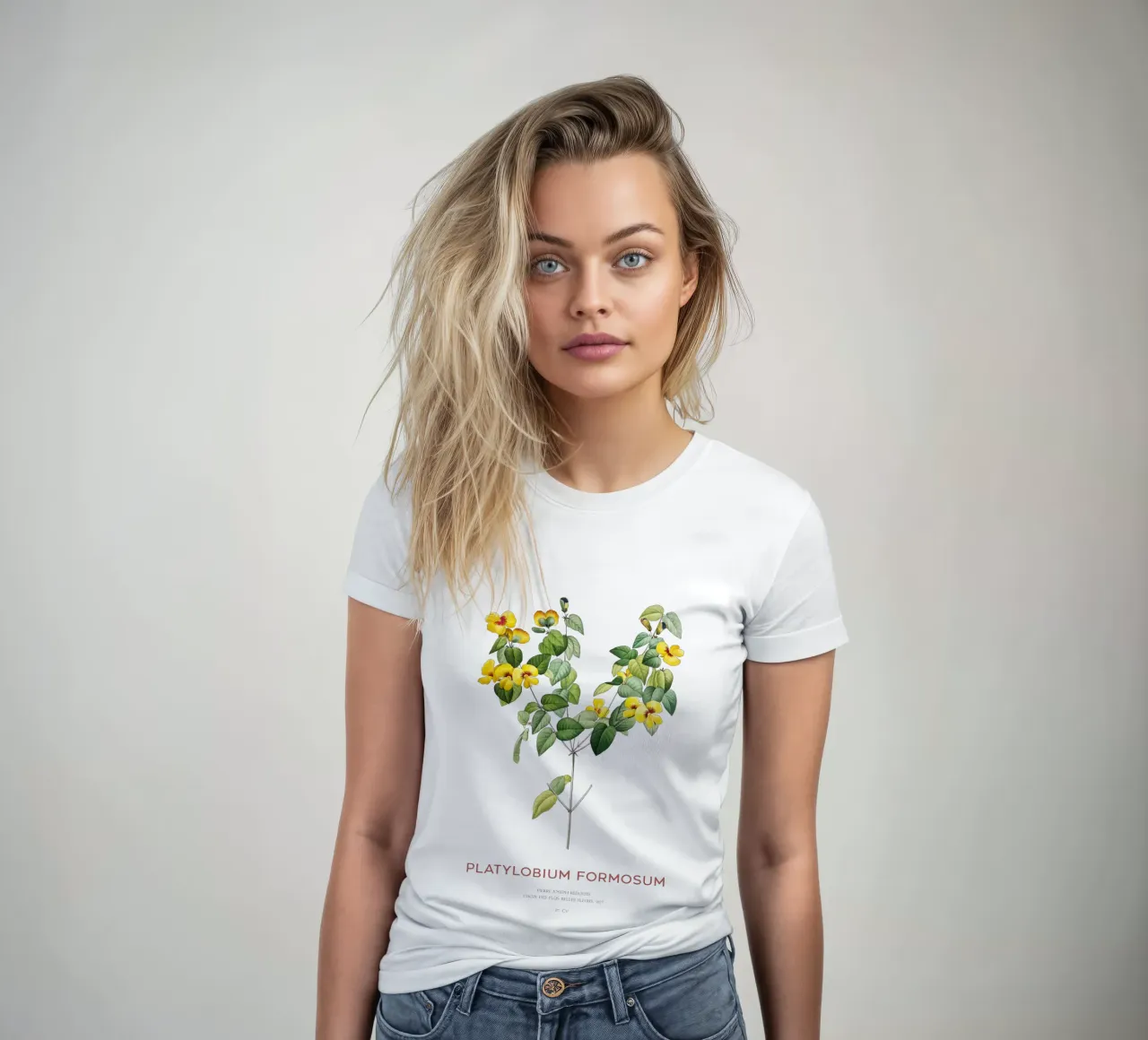 Hübsche flache Erbse oder Platylobium Formosum Pflanze Frauen T-Shirt von Vintagrafica